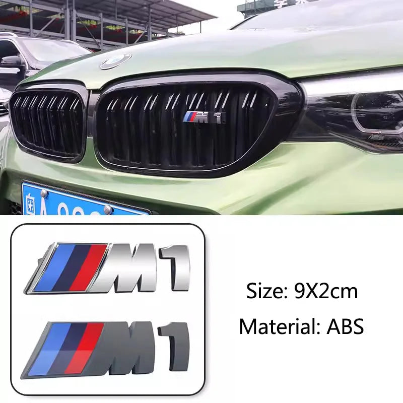 For BMW Performance E60 E36 E90 X2 X1 X3 X5 E46 M3 1Pcs 7.3cm 9cm M Logo 3D ABS Car Styling Front Grille Badge Emblem Accessory