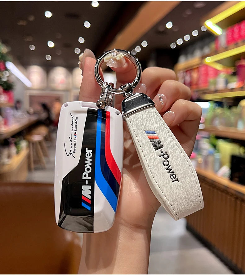 M-Power Logo Car Key Case Cover For BMW 530i 550i 320i 1 2 3 4 5 Series 118i 225i M240i F20 F21 F30 F31 F25 F01 F02 Accessories