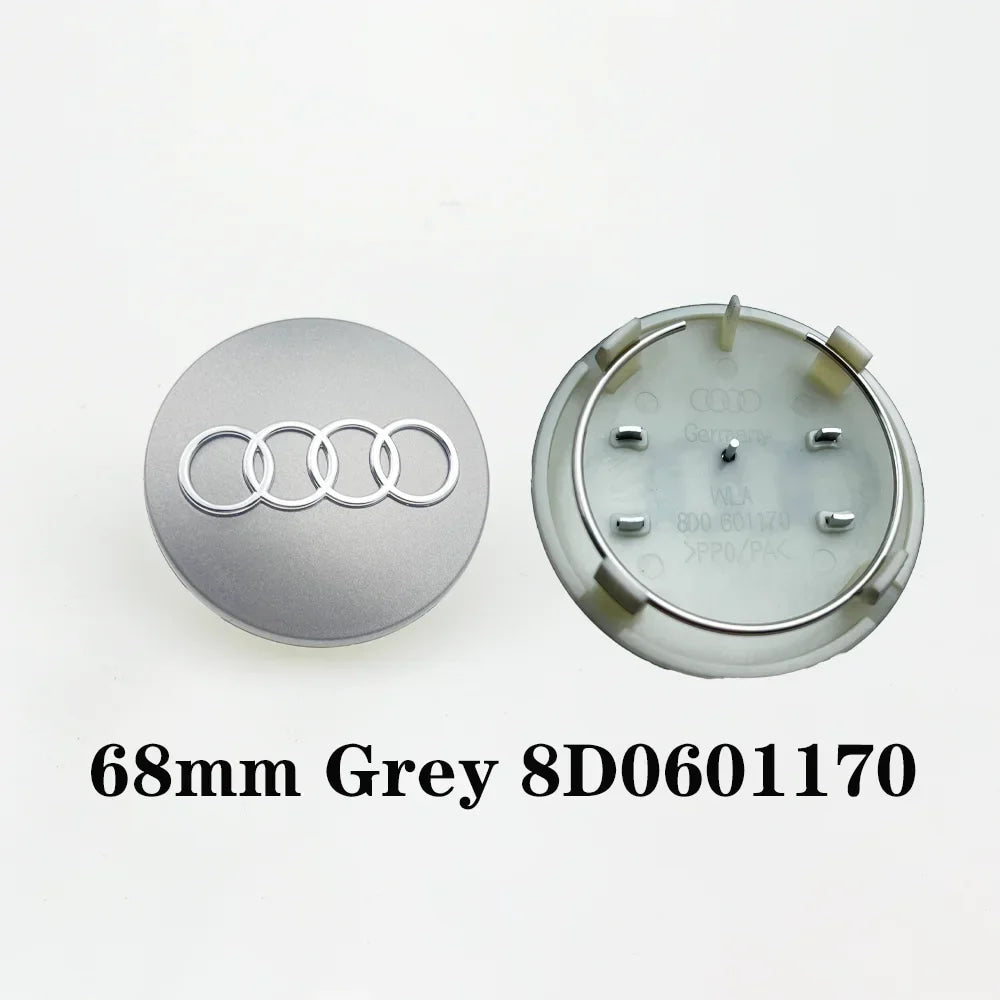 4Pcs Cap Hub Covers Badge Car Styling Wheel Center for Audi A1 A3 A4 A5 A6 A7 A8 Q1 Q2  Q3 Q5 Q7 S1 S3 S4 S6 Accessories