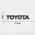 3D ABS Glossy Black Silver Letters Trunk Emblem Stickers Car Accessories Modified For Toyota camry chr corolla rav4 Car Sticker