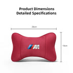 Soft Suede Neck Pillow Comfort Car Headrest Interior Decor Accessories For BMW E90 G80 M3 G30 M5 F82 F83 F20 F21 G42 F95 F96 G06