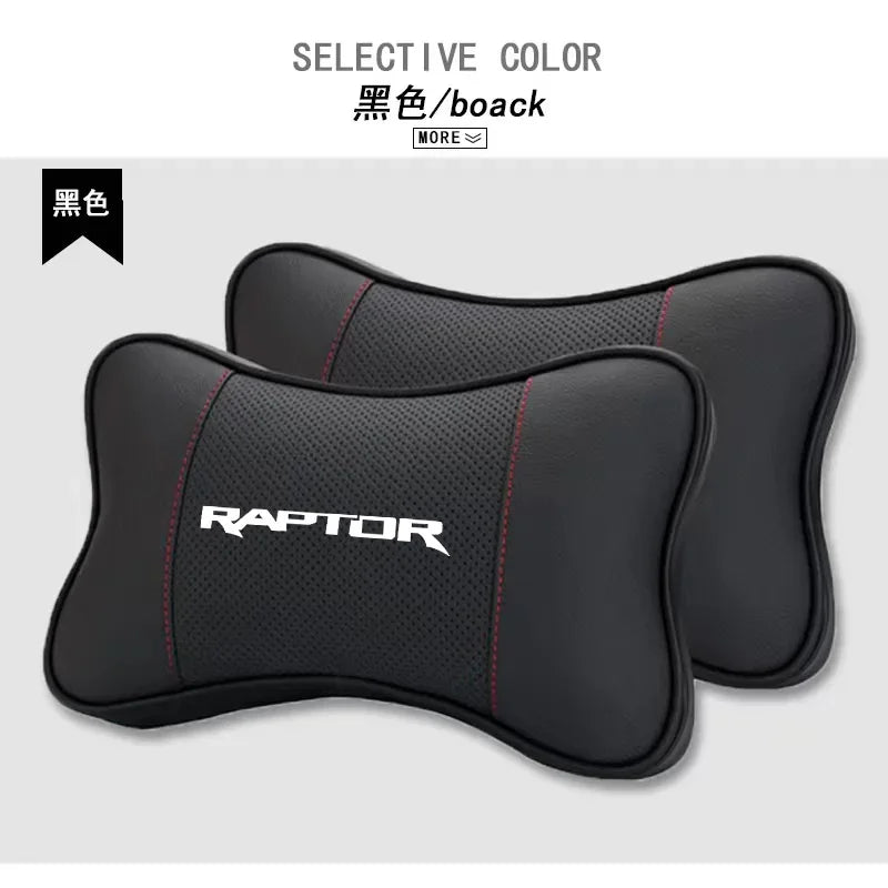 1Pcs Car Seat Headrest Auto Logo Neck Pillow For Ford Raptor F150 2019 2020 2021 2022 2023 2018 car accessories interior