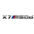 7.3cm for M logo new gray ABS letter sticker trunk badge For BMW X3 M40D 40I X4 M40D X5 M50D 50I X6 M50D 50I X7 M50D 50I
