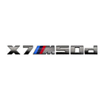 7.3cm for M logo new gray ABS letter sticker trunk badge For BMW X3 M40D 40I X4 M40D X5 M50D 50I X6 M50D 50I X7 M50D 50I