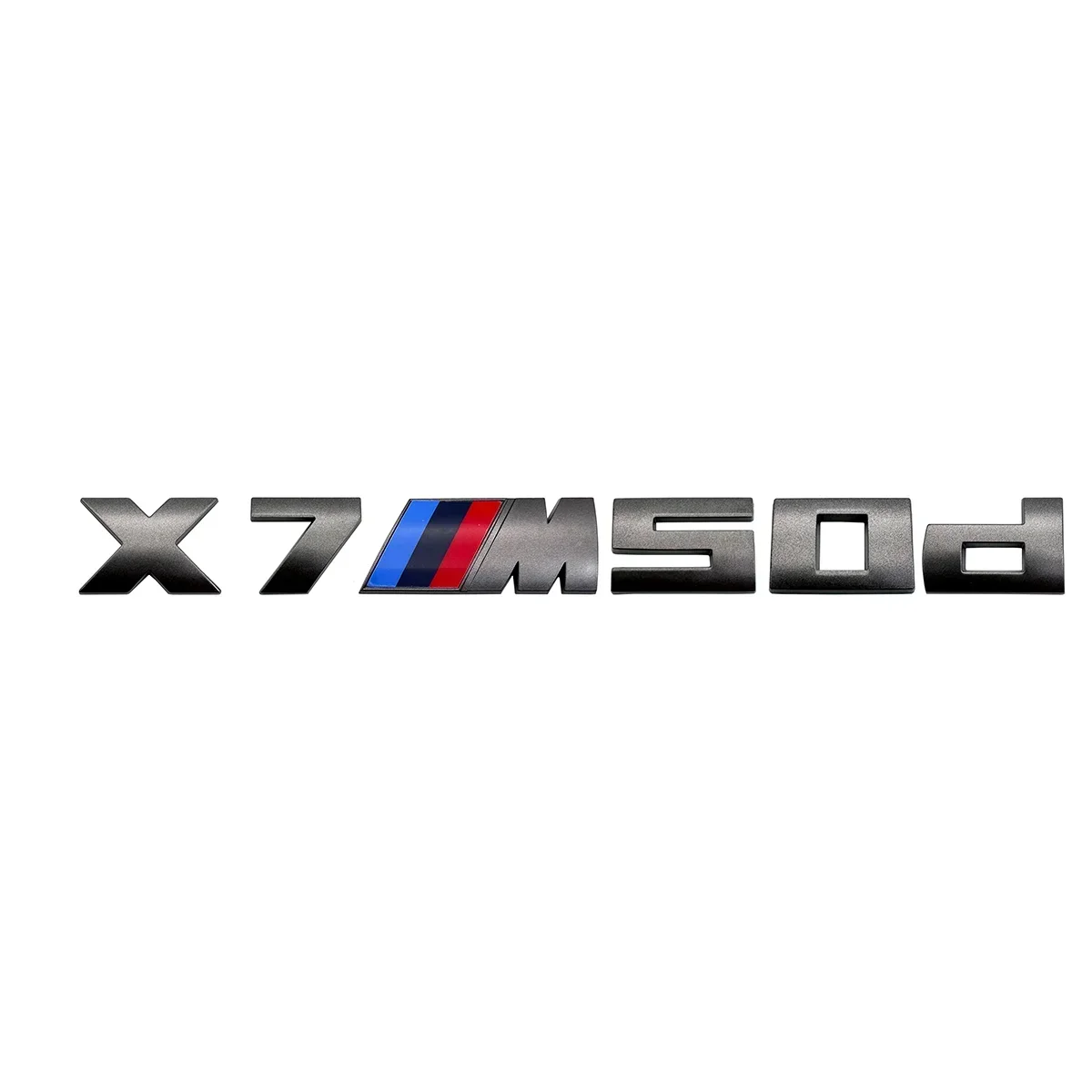 7.3cm for M logo new gray ABS letter sticker trunk badge For BMW X3 M40D 40I X4 M40D X5 M50D 50I X6 M50D 50I X7 M50D 50I