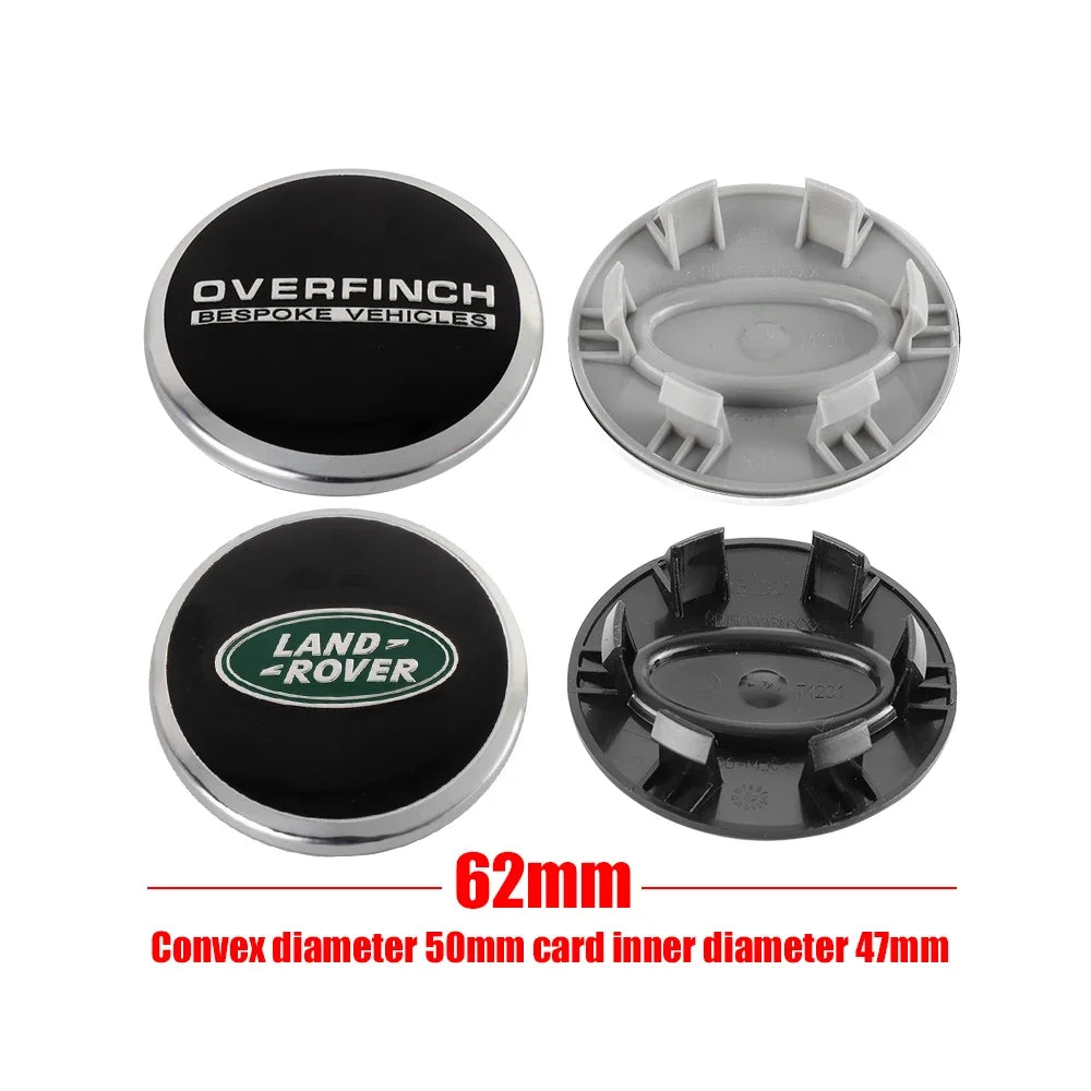 4pcs 62mm Car Styling Car Wheel Center Hub Cap Covers Badge For Landrover SVR Discovery Velar Evoque Range Rover L322 L405 L320
