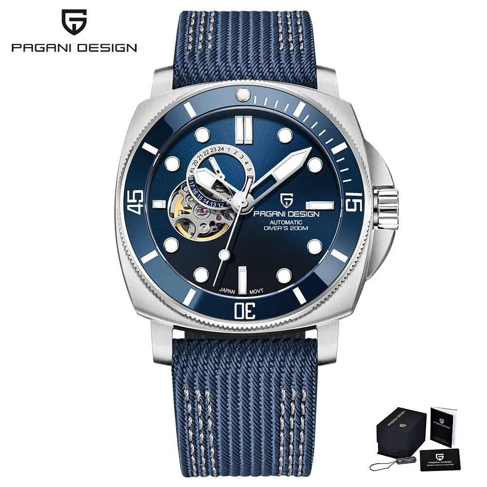 PAGANI DESIGN 2026 New NH39 Sports Automatic Men's Mechanical Watch Sapphire Stainless Steel 200m Waterproof Sports Reloj Hombre