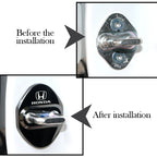 Stickers 4Pcs Car Door Lock Cover Stainless Steel Protector Cap For Honda Odyssey Spirior CR-V Civic HR-V City Accord