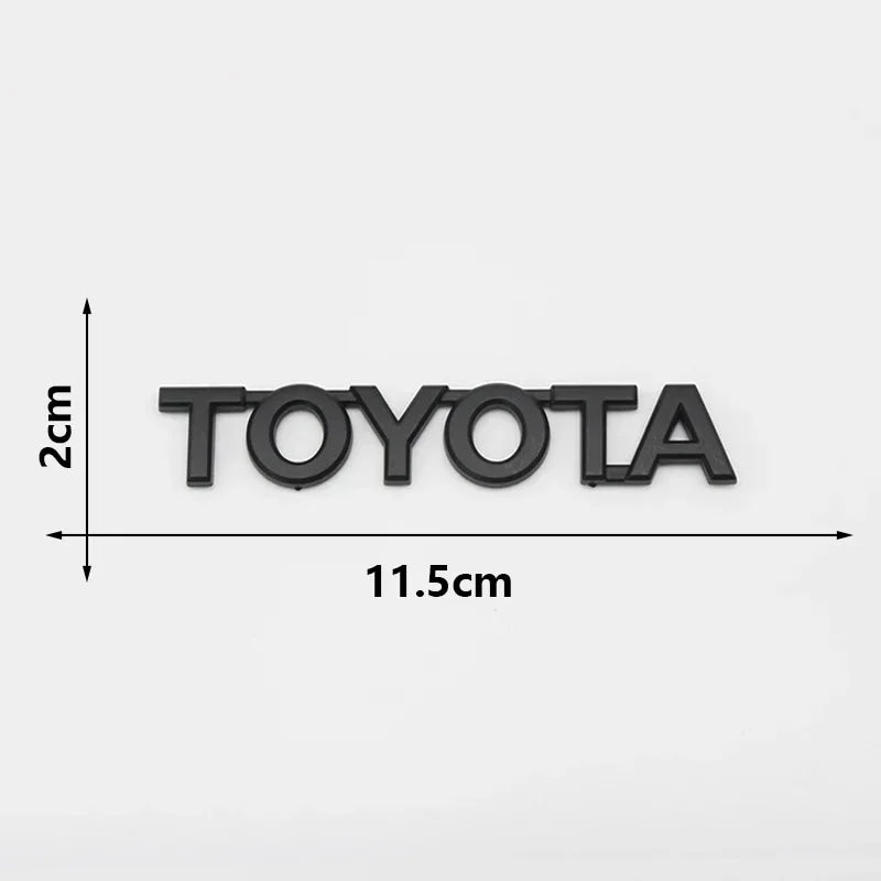 3D ABS Glossy Black Silver Letters Trunk Emblem Stickers Car Accessories Modified For Toyota camry chr corolla rav4 Car Sticker