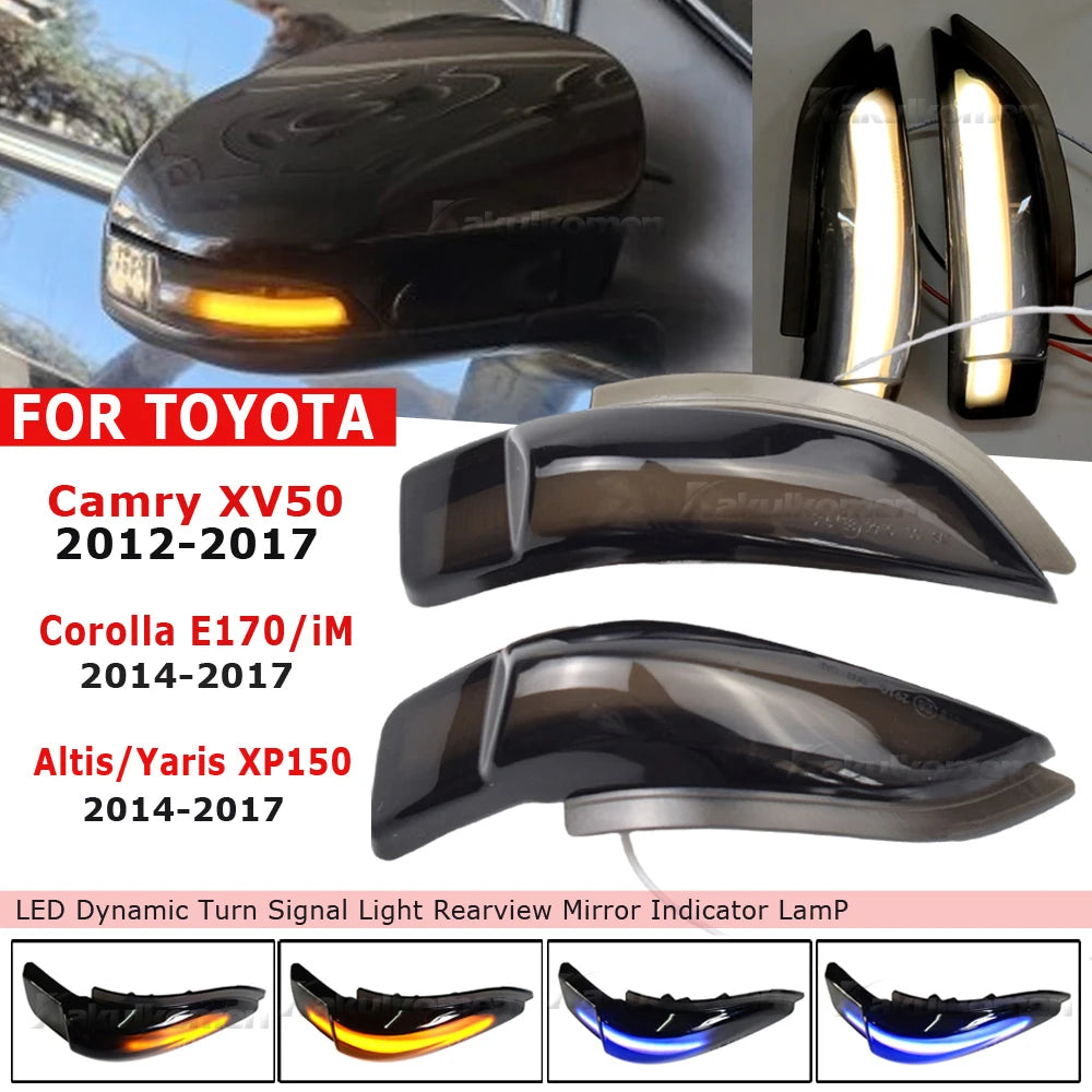 LED Dynamic Turn Signal Light For Toyota AQUA COROLLA AXIO FIELDER ALLION PRIUS C VITZ Rearview Mirror Indicator Lamp