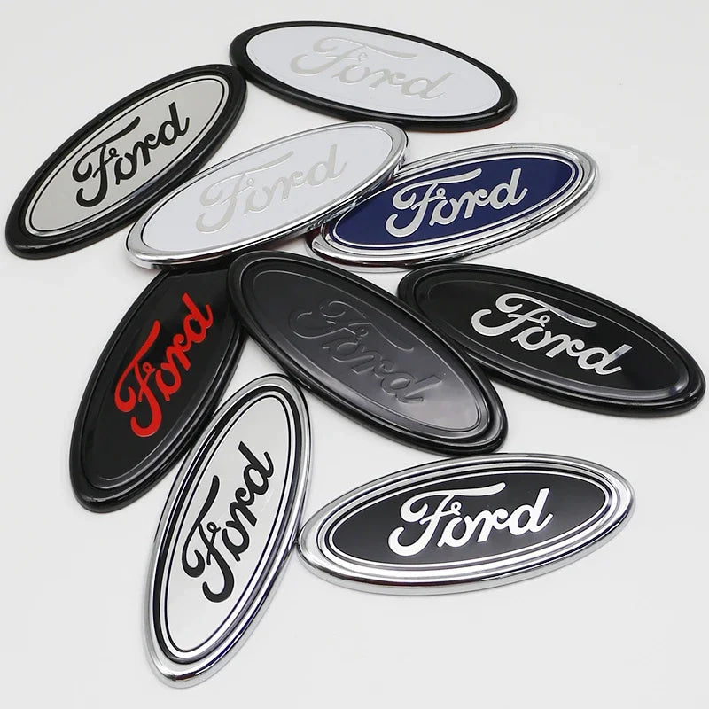Car Styling Front Hood Emblem Rear Trunk Badge Grille Logo Sticker For Ford Focus MK3 Ranger Mondeo Fiesta S-Max  MK4 Kuga