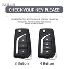 For Toyota Camry RAV4 Forturner Hilux Auris Corolla Avensis Verso Yaris Aygo Scion TC ABS Carbon Fiber Style Car Key Case Cover