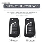 For Toyota Camry RAV4 Forturner Hilux Auris Corolla Avensis Verso Yaris Aygo Scion TC ABS Carbon Fiber Style Car Key Case Cover