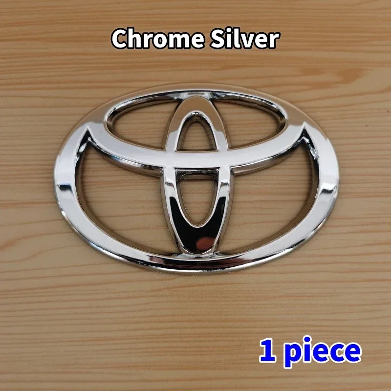 1pc 3D Car Emblem sticker For Toyota Front Grill Hood Rear Trunk Logo Corolla Camry RAV4 Hilux Yaris Prius Prado Badge Accessory