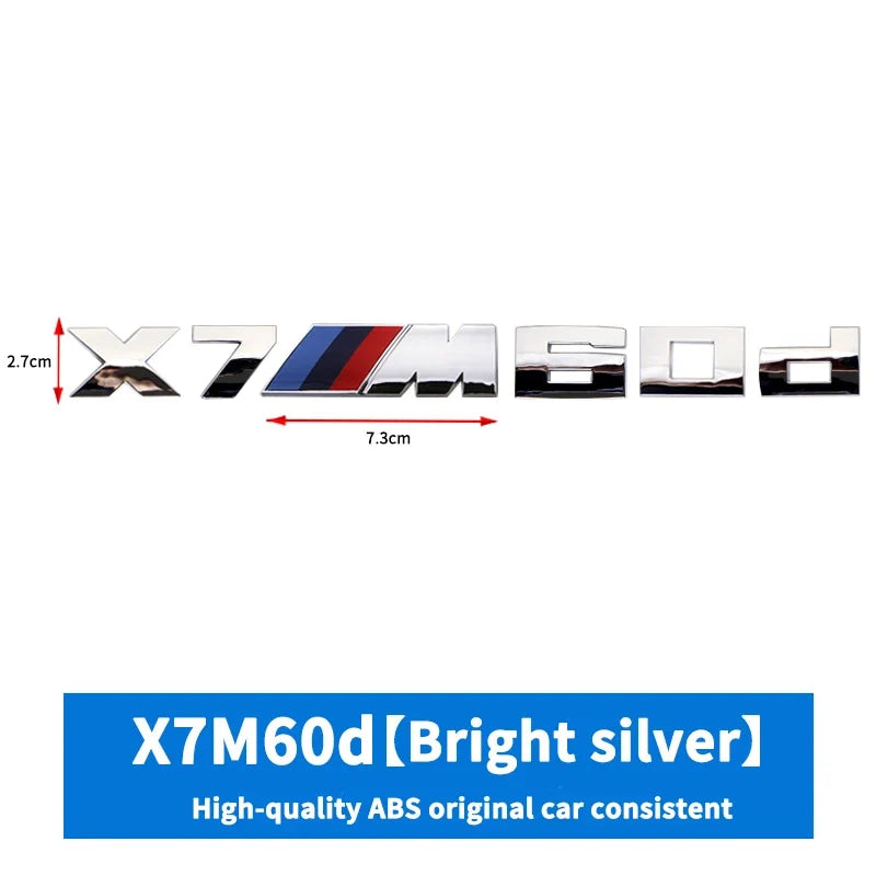 3D ABS M-Standard Sports Competition Emblem Rear Trunk Logo Sticker For BMW M1   X2 X3M X4M X5M X6M X7M Auto Modification  Badge