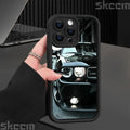 Fashions Car Pattern Silicone Phone Case For iPhone 17 16 Pro Max 15 14 11 12 13 7 8 16 Plus XS X XR Matte Shockproof Soft Cover