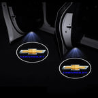 LED Car Door Welcome Light Decoration Light Car Badge logo For Chevrolet Onix Cruze Silverado Impala Equinox Malibu Tahoe Cobalt