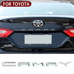 NEW ABS Glossy Black Silver Car Body Trunk Emblem Sticker For  Toyota CAMRY Badge Auto Rear Letter Decal Exterior Accessories