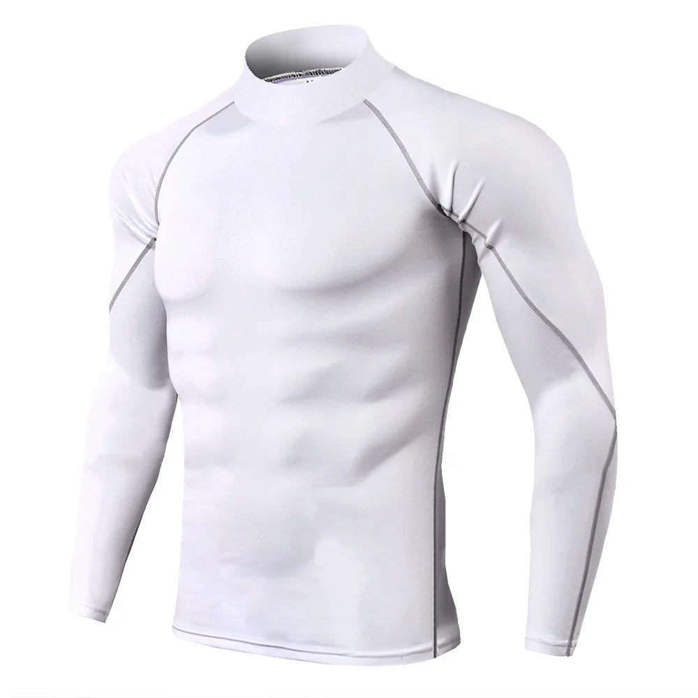 Camiseta deportiva de culturismo para hombre, camiseta para correr de secado rápido, Top de compresión de manga larga, camiseta de gimnasio para hombre, camiseta ajustada para Fitness Rashgard