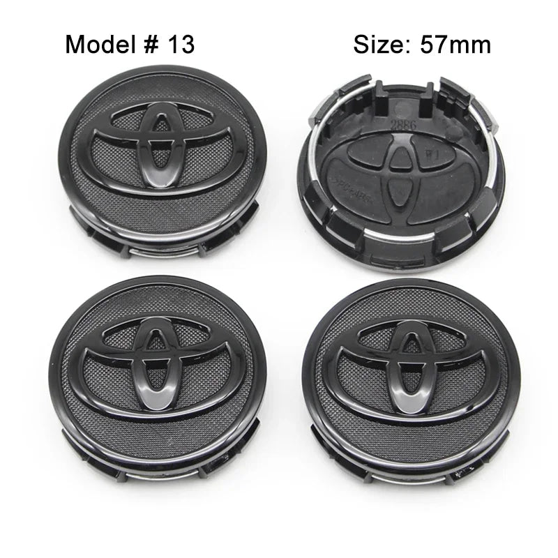 4Pcs 57/62mm Car Wheel Center Hub Cap Rim Cover For Toyota Corolla RAV4 LEVIN Yaris C-HR Camry Prius Prado  Car Auto Accessories