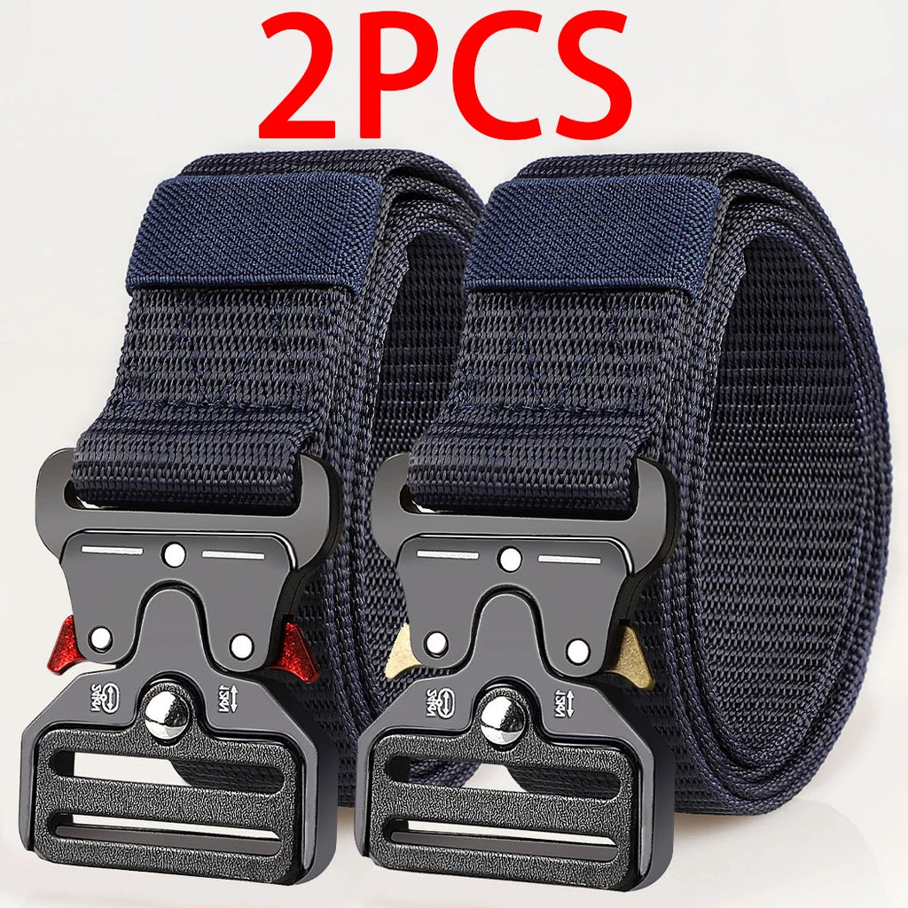 Cinturones tácticos versátiles para hombres: diseño duradero y ajustable, para entusiastas de los deportes al aire libre, par con pantalones vaqueros, para hombres y mujeres ﻿