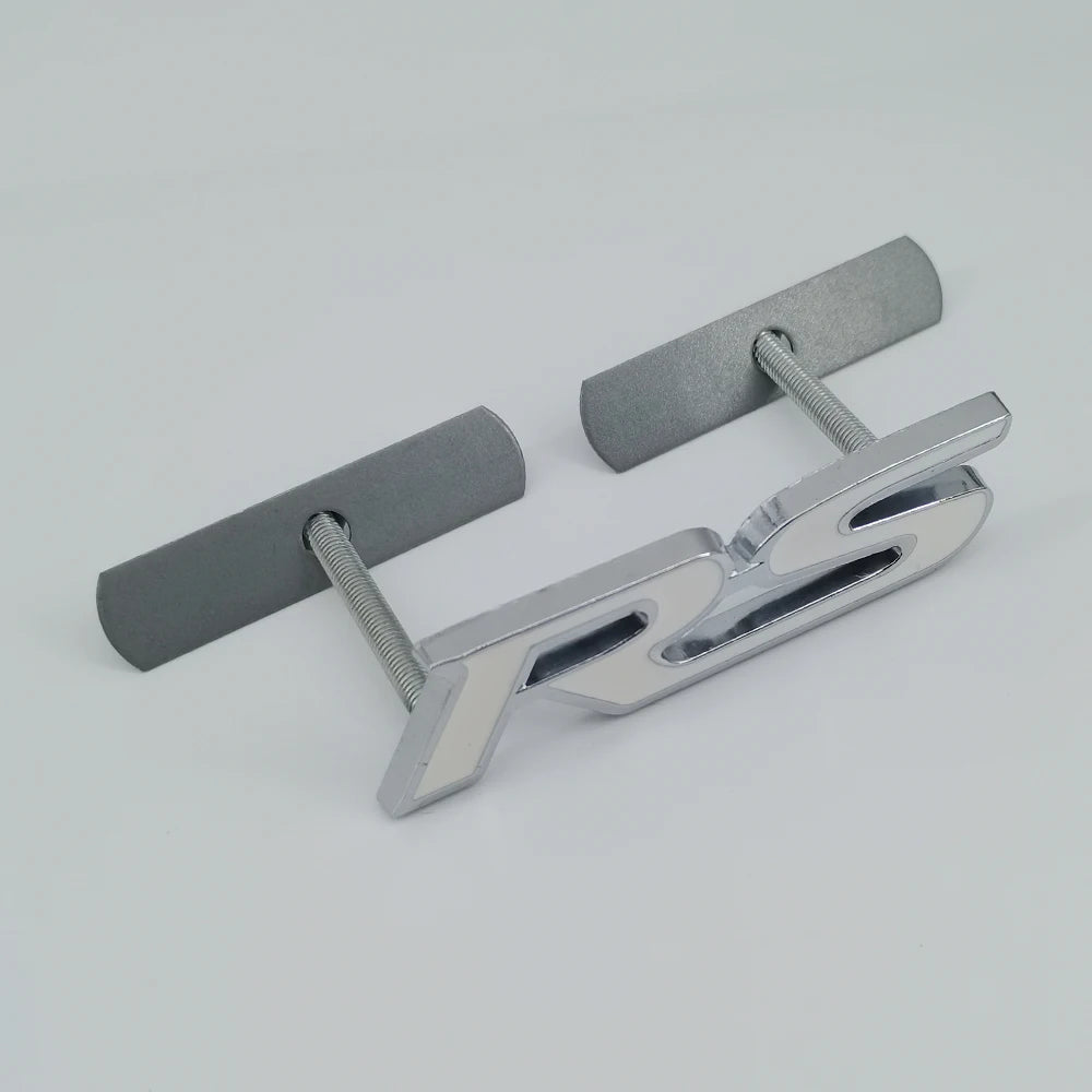 3D Metal Logo RS Emblem Letters Car Front Grille Badge Rear Trunk Sticker For Honda Civic City Fit Shuttle Jazz Car Acceessories
