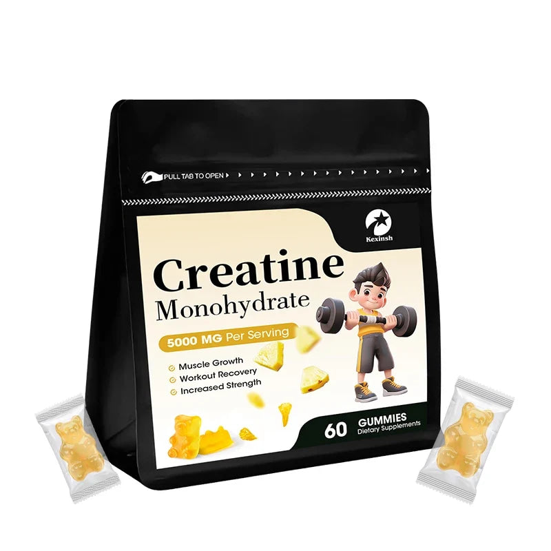 Kexinsh Creatine Gummies Creatine Monohydrate 5000mg Energy Booster Enhance Strength, Energy, Endurance, Improve Endurance