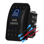 12v/24v Blue Led Light 5 Pin On Off SPST Rocker Switch 7 Pin On Off On ARB Carling Style Car Boat Waterproof Push Switch