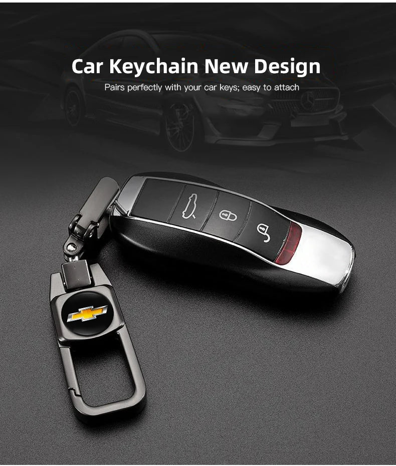 Metal Keychain Car Logo Keyring Pendant Auto Accessories For Chevrolet Cruze Onix Tracker Aveo Bolt Captiva Equinox Spark Tahoe