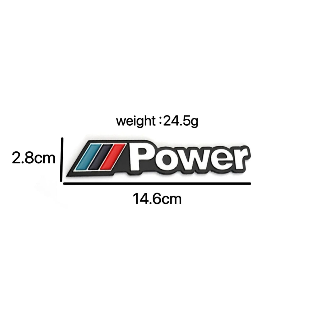 3D Aluminum Car Badge Emblem Sticker For BMW M Power M3 M5 G30 F30 F31 E36 E87 E60 E46 E91 X1 X3 X5 E53 Auto-Styling Accessories