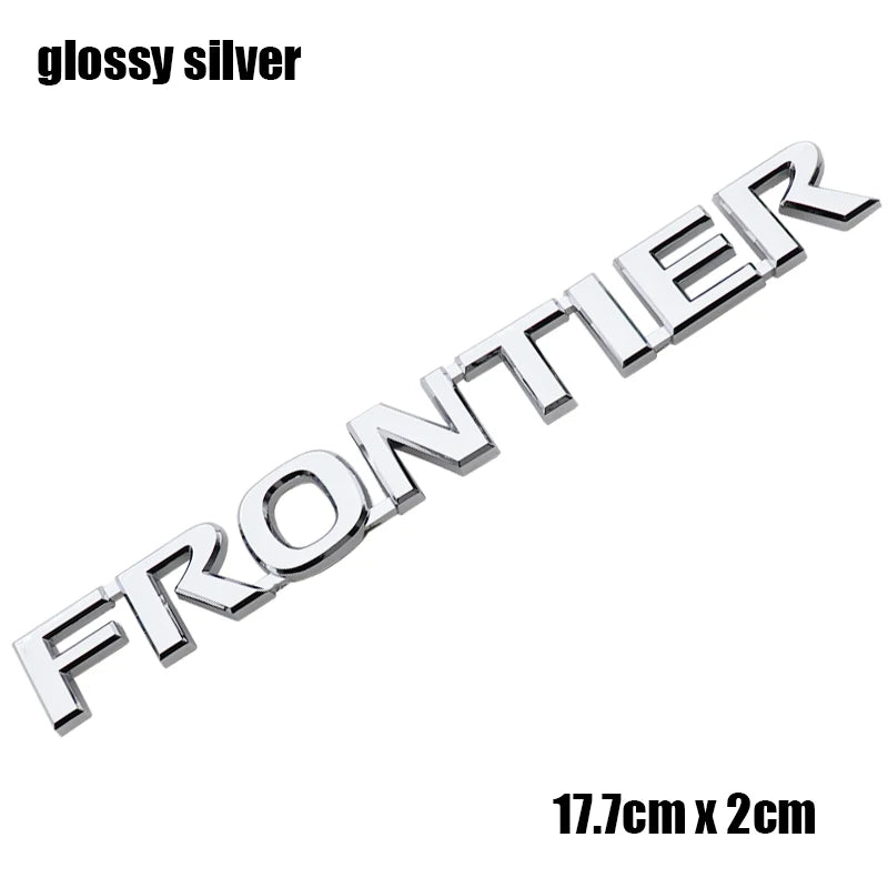 1pcs 3D FRONTIER ABS Car Rear Letter logo Rear Bumper tail door trunk car rear Emblem sticker styling Accessories For Nissan