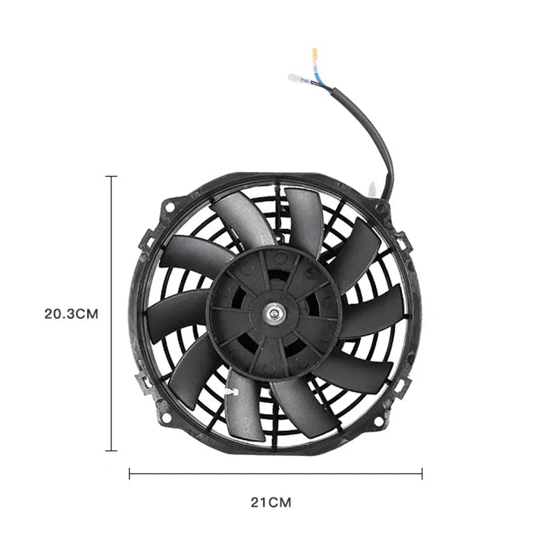 80W Electric Radiator Slim Cooling Fan Kit 7 Inch 12V for Universal Car 800 CFM