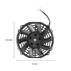 80W Electric Radiator Slim Cooling Fan Kit 7 Inch 12V for Universal Car 800 CFM