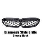 XVIP For BMW G20 3-Series G20 G21 G28 2019-2023 Front Bumper Hood Kidney Racing Grilles Replacement Black Diamond Meteor Style