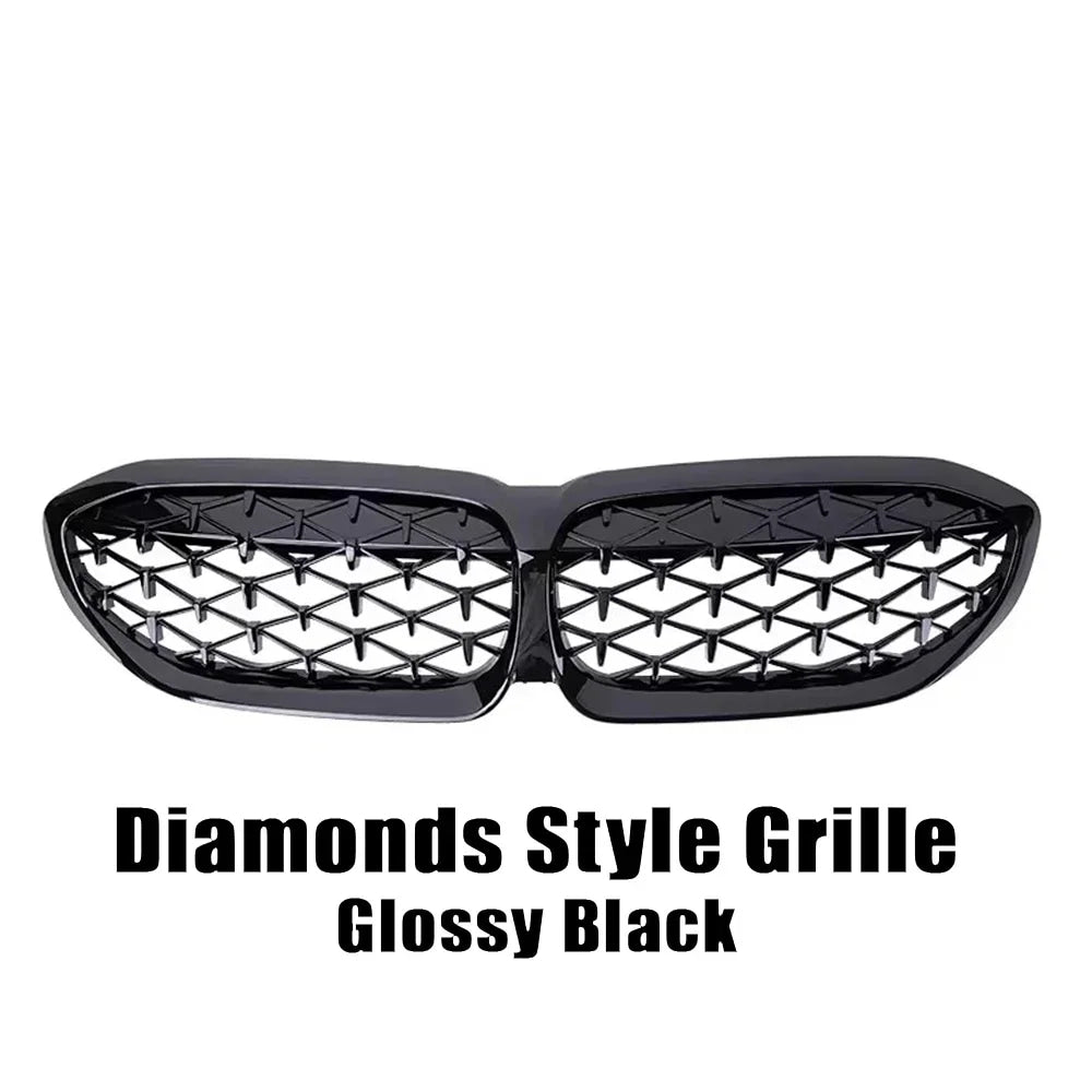 XVIP For BMW G20 3-Series G20 G21 G28 2019-2023 Front Bumper Hood Kidney Racing Grilles Replacement Black Diamond Meteor Style
