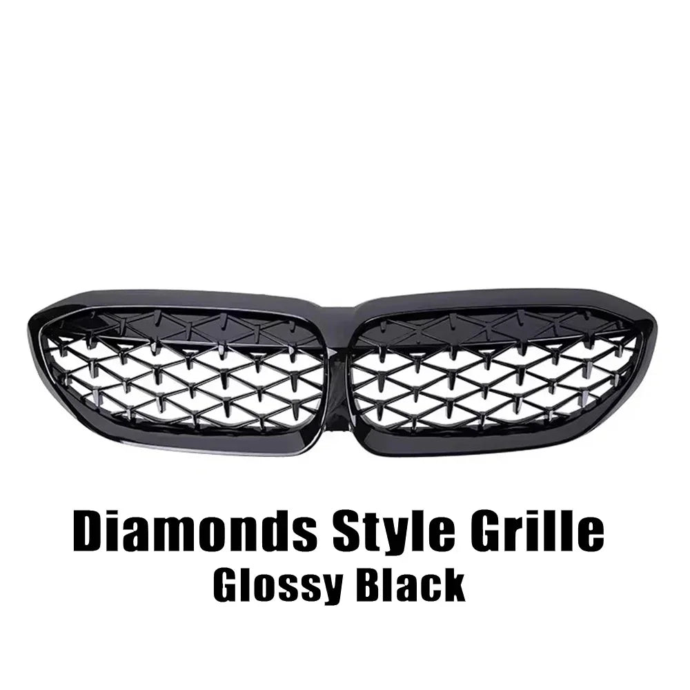 XVIP For BMW G20 3-Series G20 G21 G28 2019-2023 Front Bumper Hood Kidney Racing Grilles Replacement Black Diamond Meteor Style