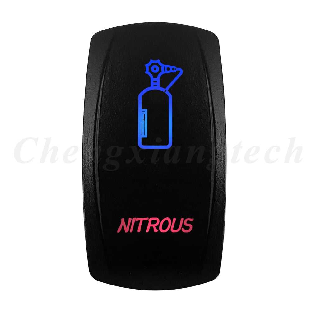 Waterproof 5 Pins SPST On/Off Rocker Switch Blue & Red Led 20A/12V 10A/24V Toggle Switch GPS for Cars,Trucks, RVs, Boats