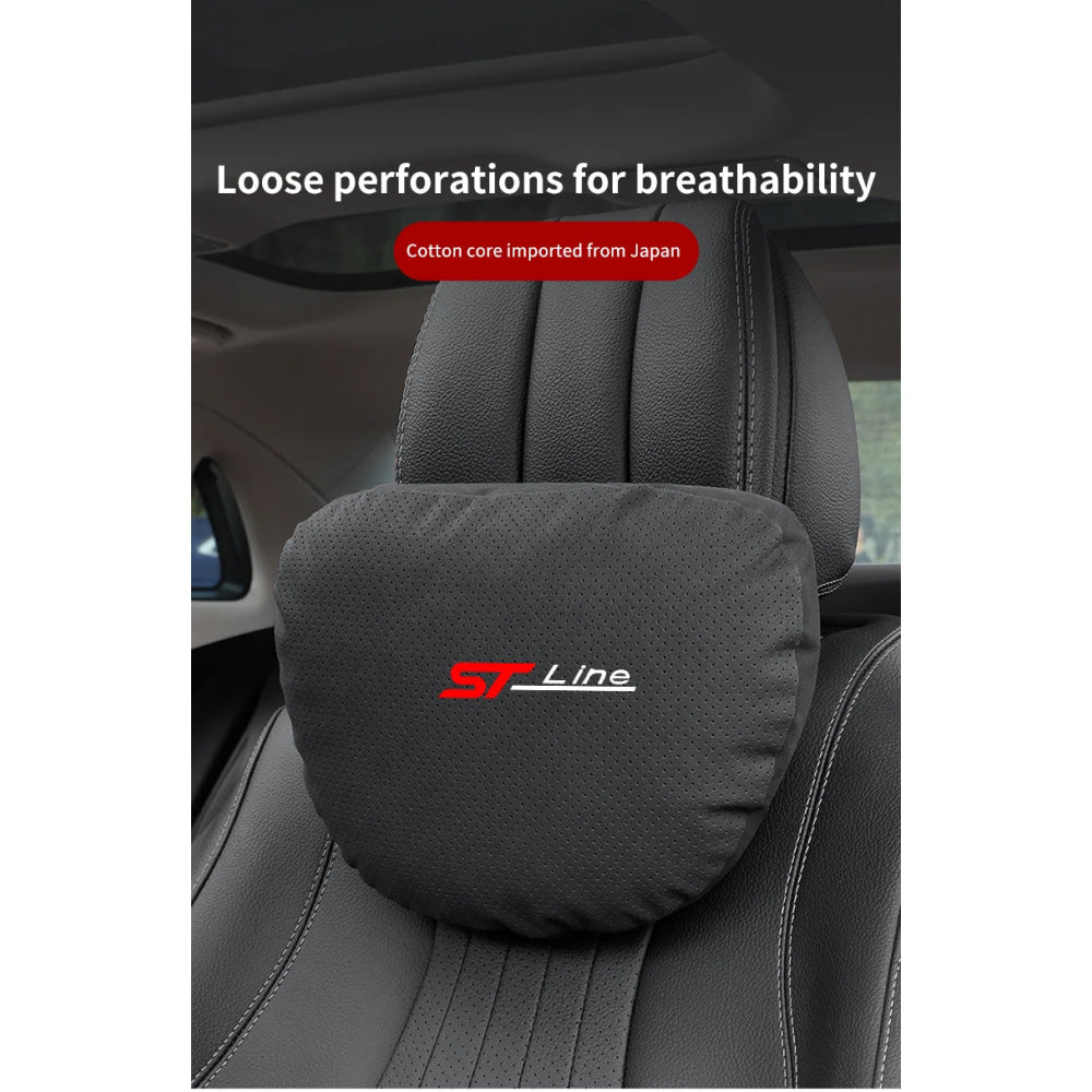 For Ford STline Focus Mondeo Explorer Edge Fiesta Fusion Kuga Escape Auto Headrest Neck Support Lumbar Cushion Soft Neck Pillow