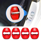 4PCS Car Door Lock Cover Stainless Steel Protection Accessories For Toyota Hilux Scion CHR Rav4 Tacoma Raize Fortuner Prado Voxy