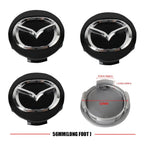 4Pcs 56MM Car Wheel Center Hub Cap Badge Accessor For Mazda Axela Demio Atenza CX CX3 CX7 CX30 CX60 CX9 2 3 4 323 MX3 MX6 RX3 MS