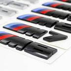 3D ABS Car Fender Trunk Rear Logo Letter Emblem For BMW M Logo M1 M2 M3 M4 M5 E83 F39 F10 F30 F48 M6 M7 M8 Auto Exterior Parts