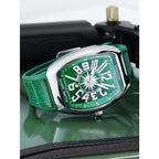 DENVOSI Men's Barrel shaped Watch, Luxury Fluorescent Silicone Strap, Men's Fashion, Leisure, Sports Quartz Watch