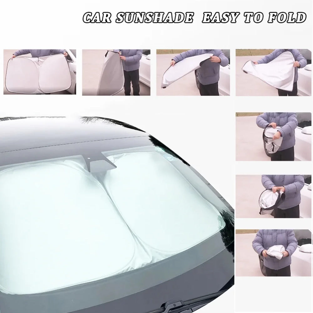 For Tesla Model 3 Y X S Car Front Windshield Sunscreen Window Sunscreen Visor Sun Shade Blocks UV Rays Protection Parasol Coche