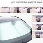 For Tesla Model 3 Y X S Car Front Windshield Sunscreen Window Sunscreen Visor Sun Shade Blocks UV Rays Protection Parasol Coche