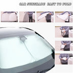 For Tesla Model 3 Y X S Car Front Windshield Sunscreen Window Sunscreen Visor Sun Shade Blocks UV Rays Protection Parasol Coche