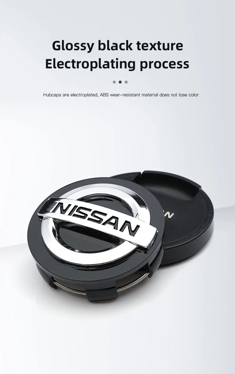 4Pcs 54/60mm Car Wheel Center Hub Caps Cover For Nissan Qashqai Juke Pulsar Sentra Altima Patrol Micra Replacement Accessorie