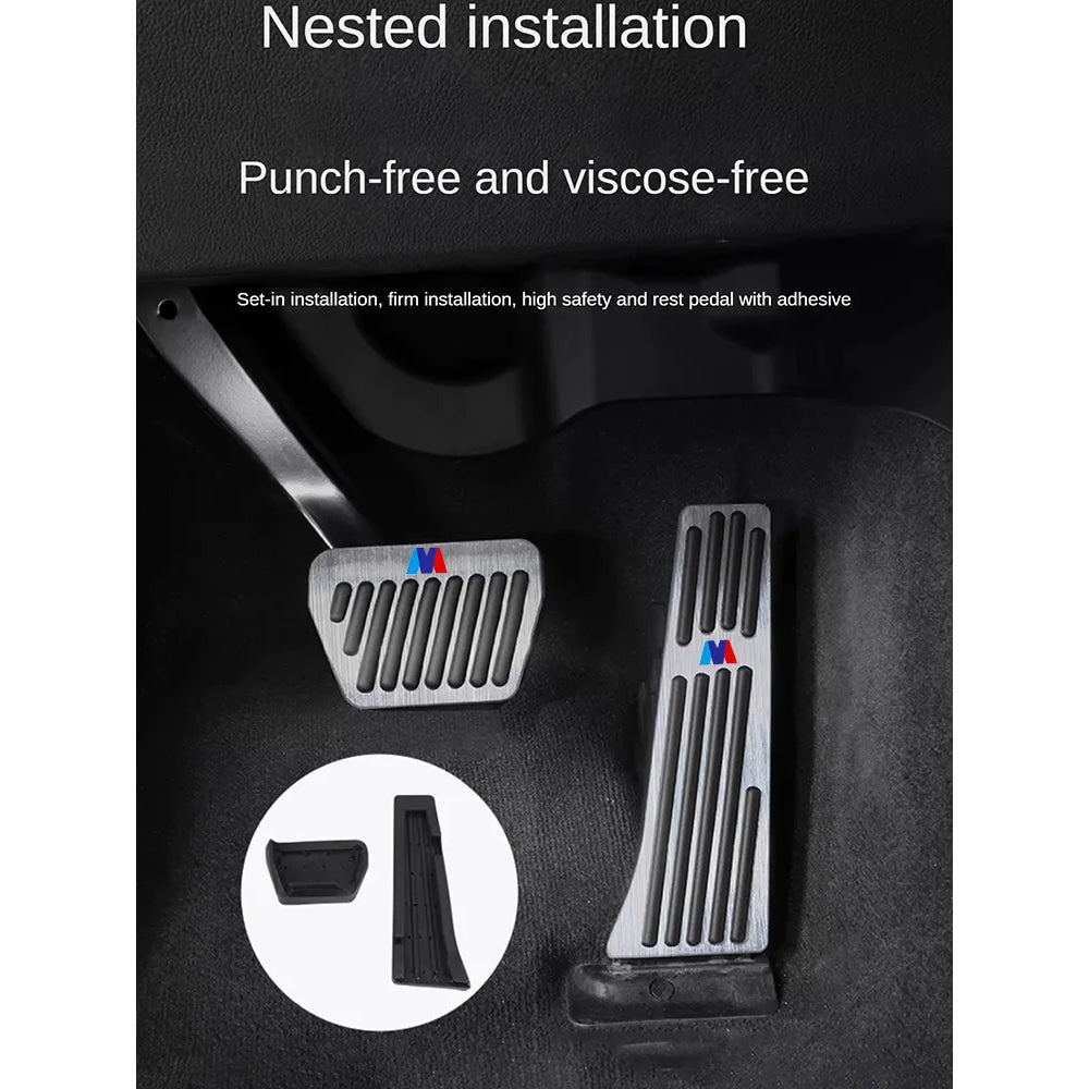 Bmw Foot Pedal Covers, Stainless Steel Rubber Anti-slip Pedals Are Suitable for BMW 3 Series BMW 5 Series X3 X5 From 2003 To 20