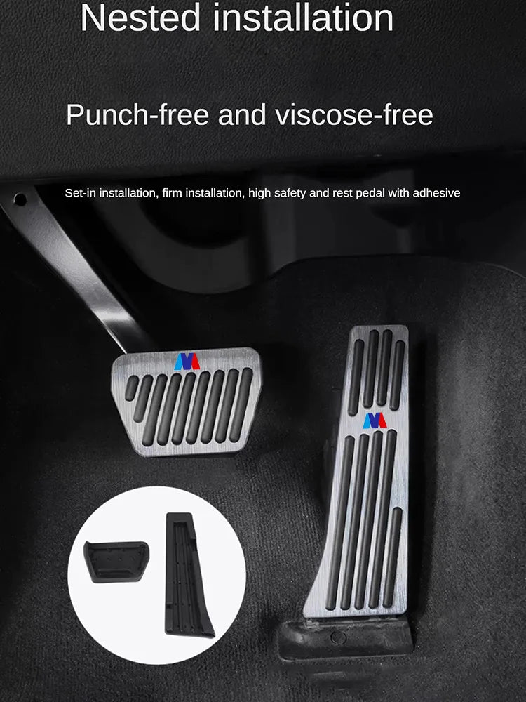 Bmw Foot Pedal Covers, Stainless Steel Rubber Anti-slip Pedals Are Suitable for BMW 3 Series BMW 5 Series X3 X5 From 2003 To 20