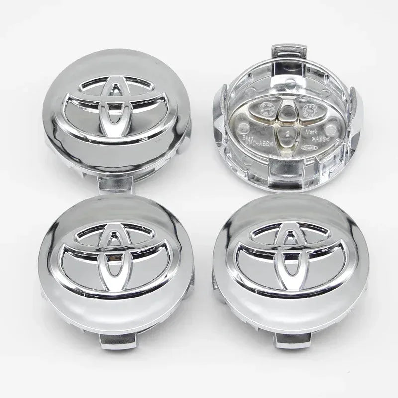 4pcs 57mm+62mm Car Tyre Wheel Center Hub Cap Badge For Toyota C-hr Prado Rav4 Yaris Hilux Prius Avensis Corolla Camry crown
