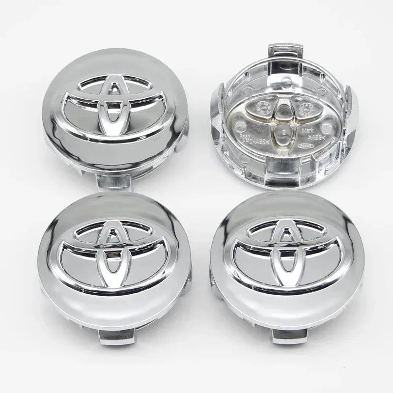 4pcs 57mm+62mm Car Tyre Wheel Center Hub Cap Badge For Toyota C-hr Prado Rav4 Yaris Hilux Prius Avensis Corolla Camry crown